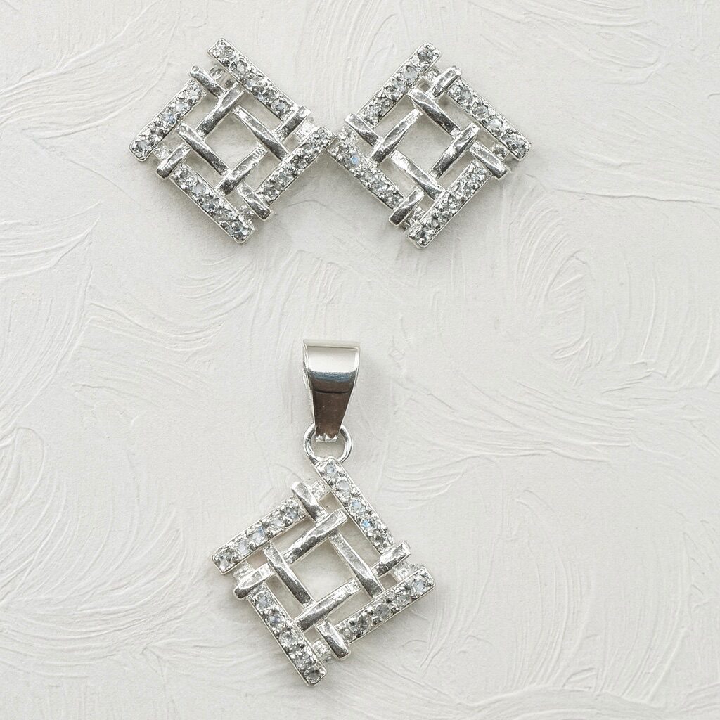 Conjunto de joyería de plata MVC Silver